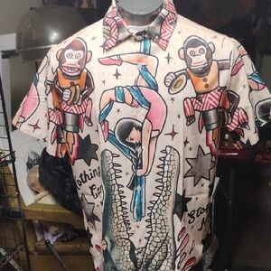 Artistic Monkey Print Men's Shirt